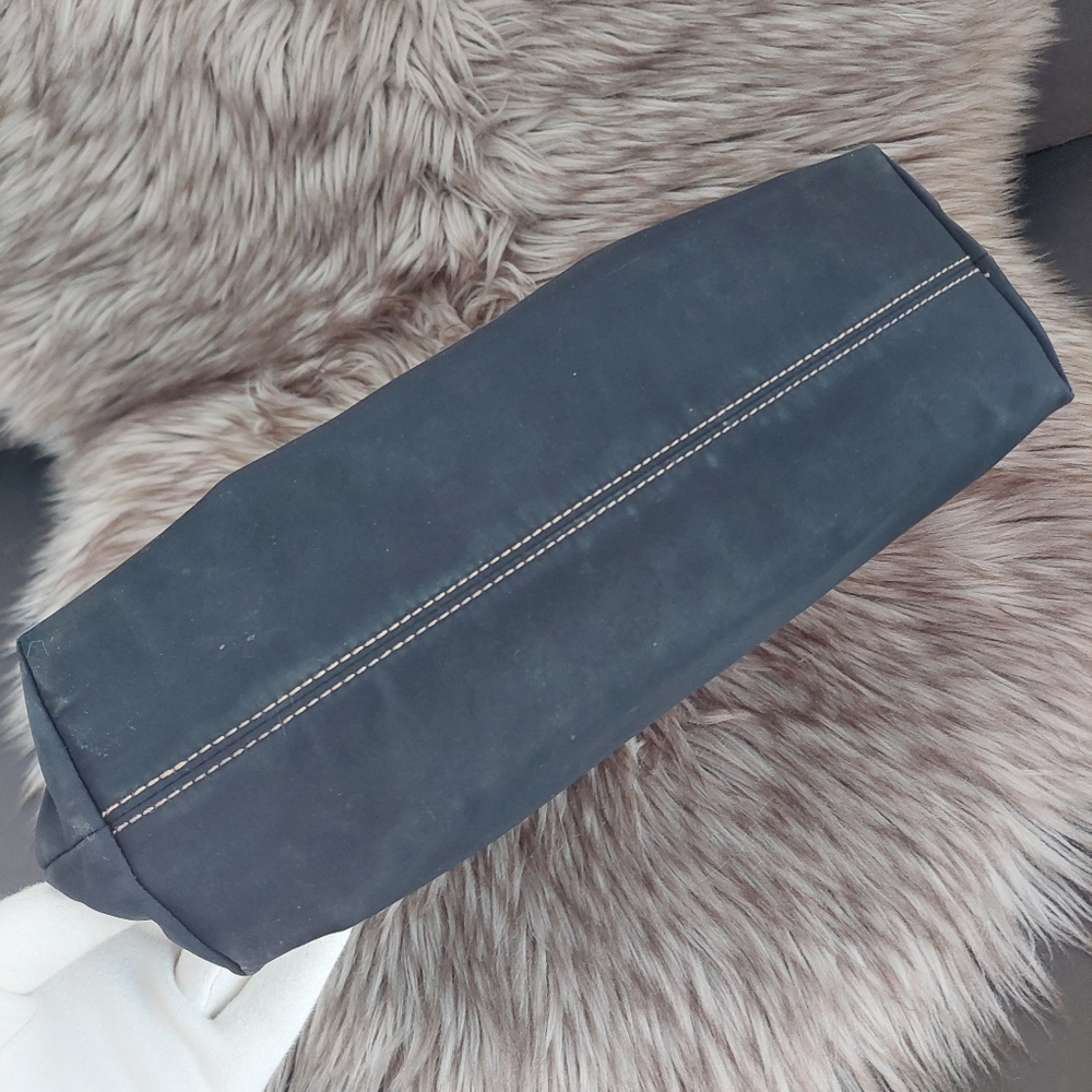 Lauren Ralph Lauren Vinyl Hand Bag Double Top Handles - Picture 6 of 16